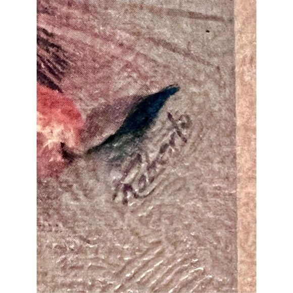 Set of 2 Vintage MCM Roberto Framed Butterfly Flower Botanical Prints Litho - Picture 15 of 15